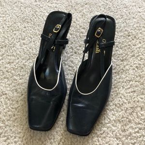 Women’s sling back heels - navy 7M